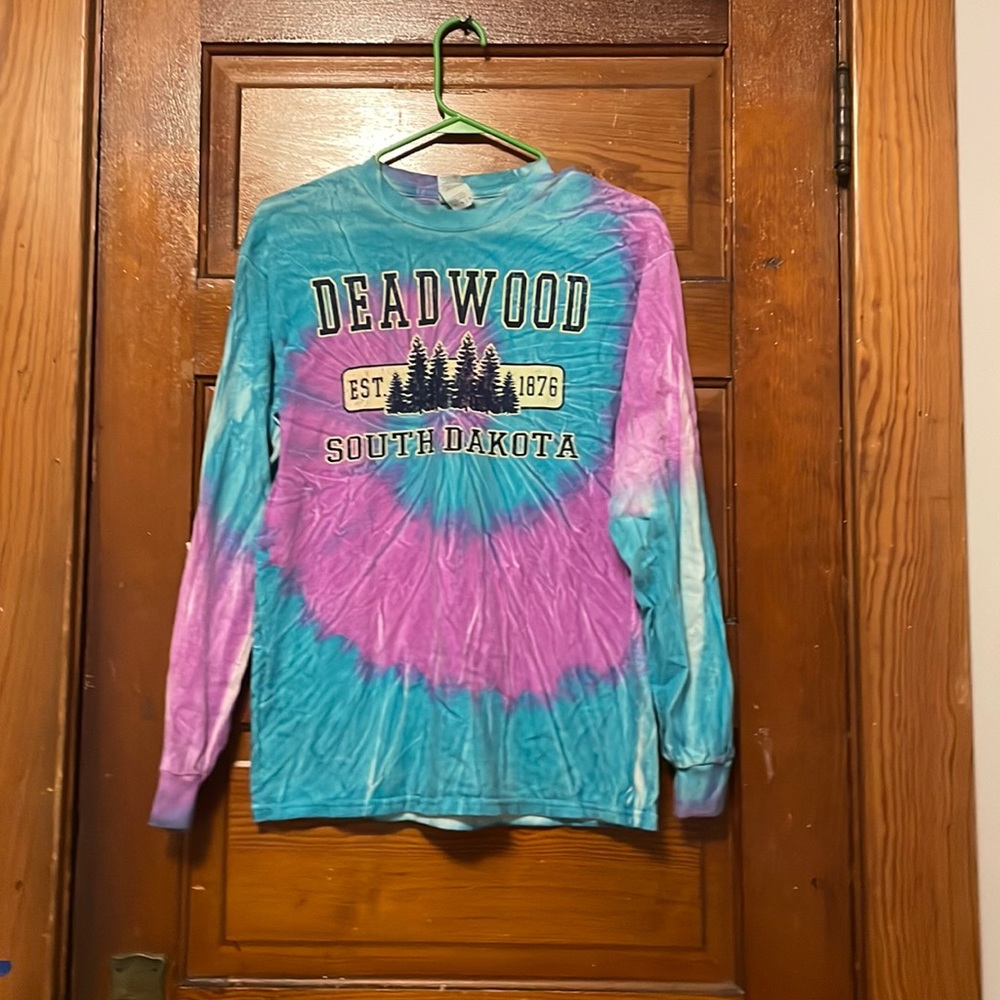 Tie-dye South Dakota long sleeve tee